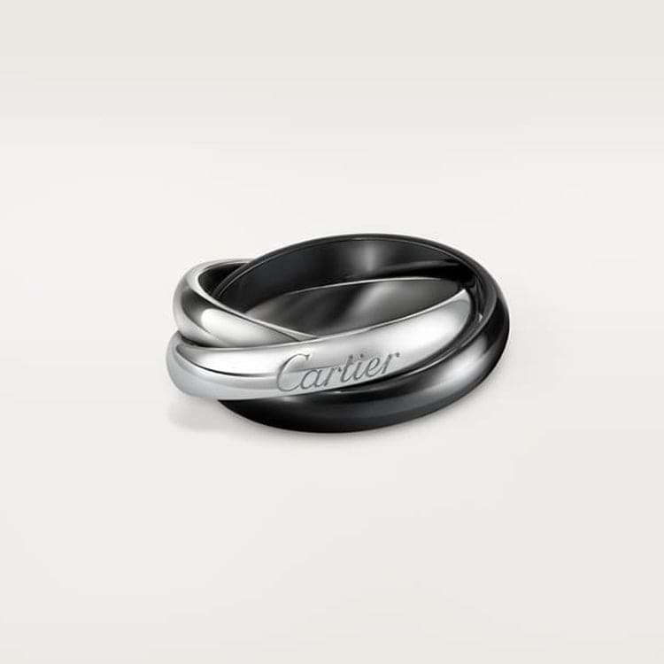 18K Cartier Trinity Classic Ceramics Ring