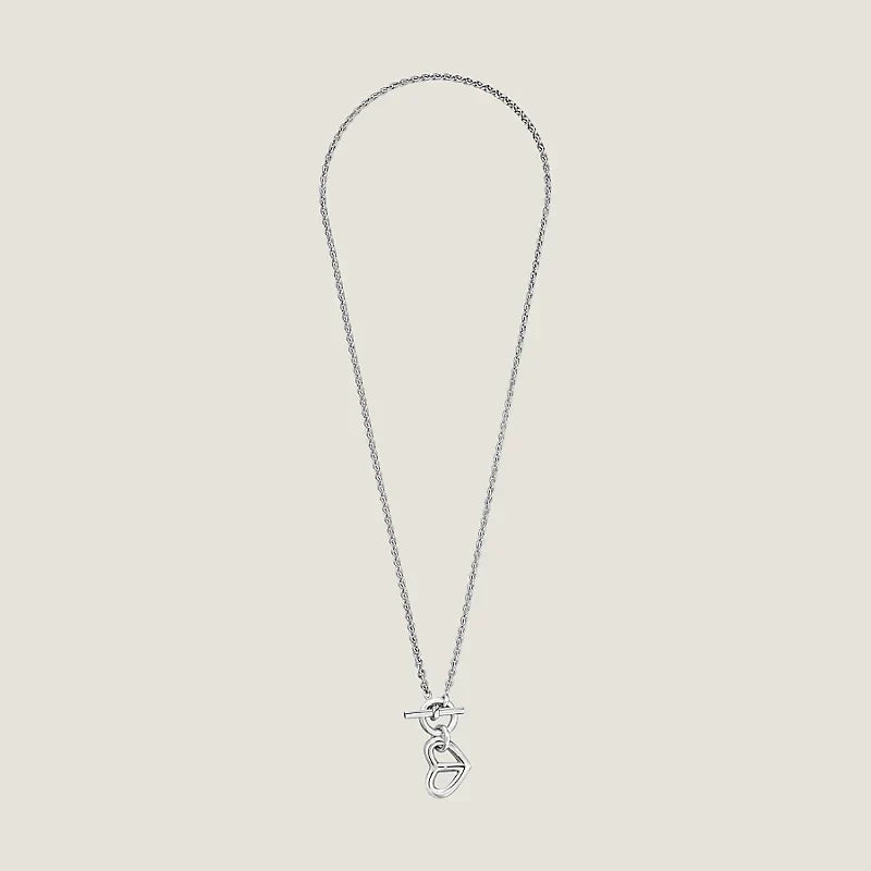 18K Cache-cœur Amulette Pendant H Necklace