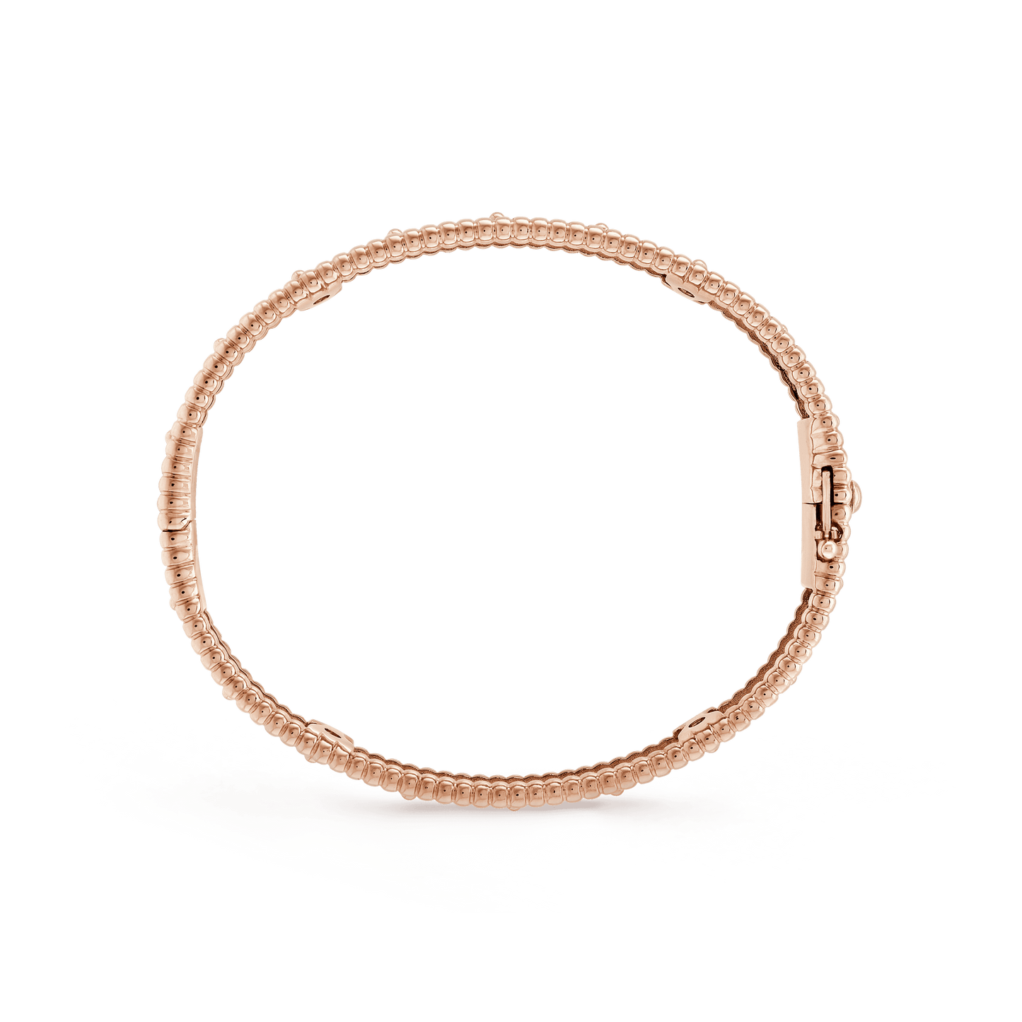 18K Rose Gold Perlée Clovers Bracelet