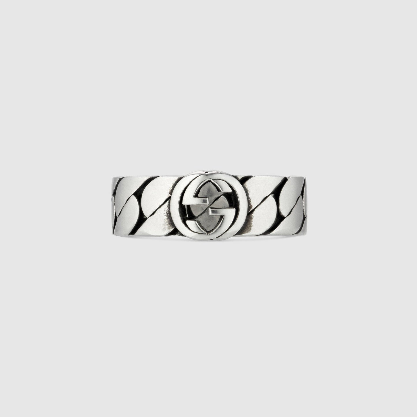 Double G Interlocking G Wide Ring