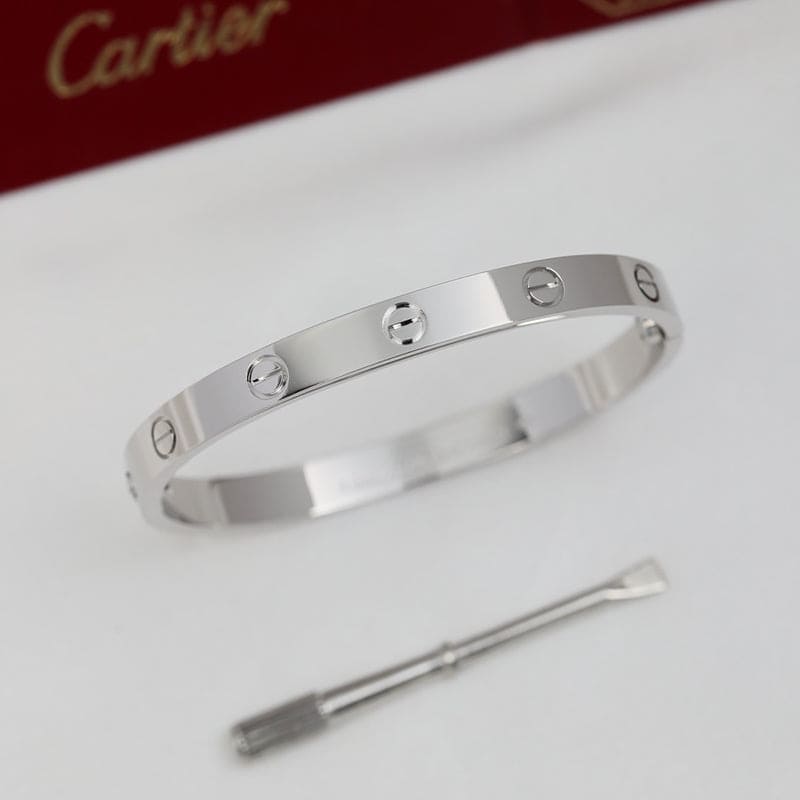 18K White Gold Love Bracelet