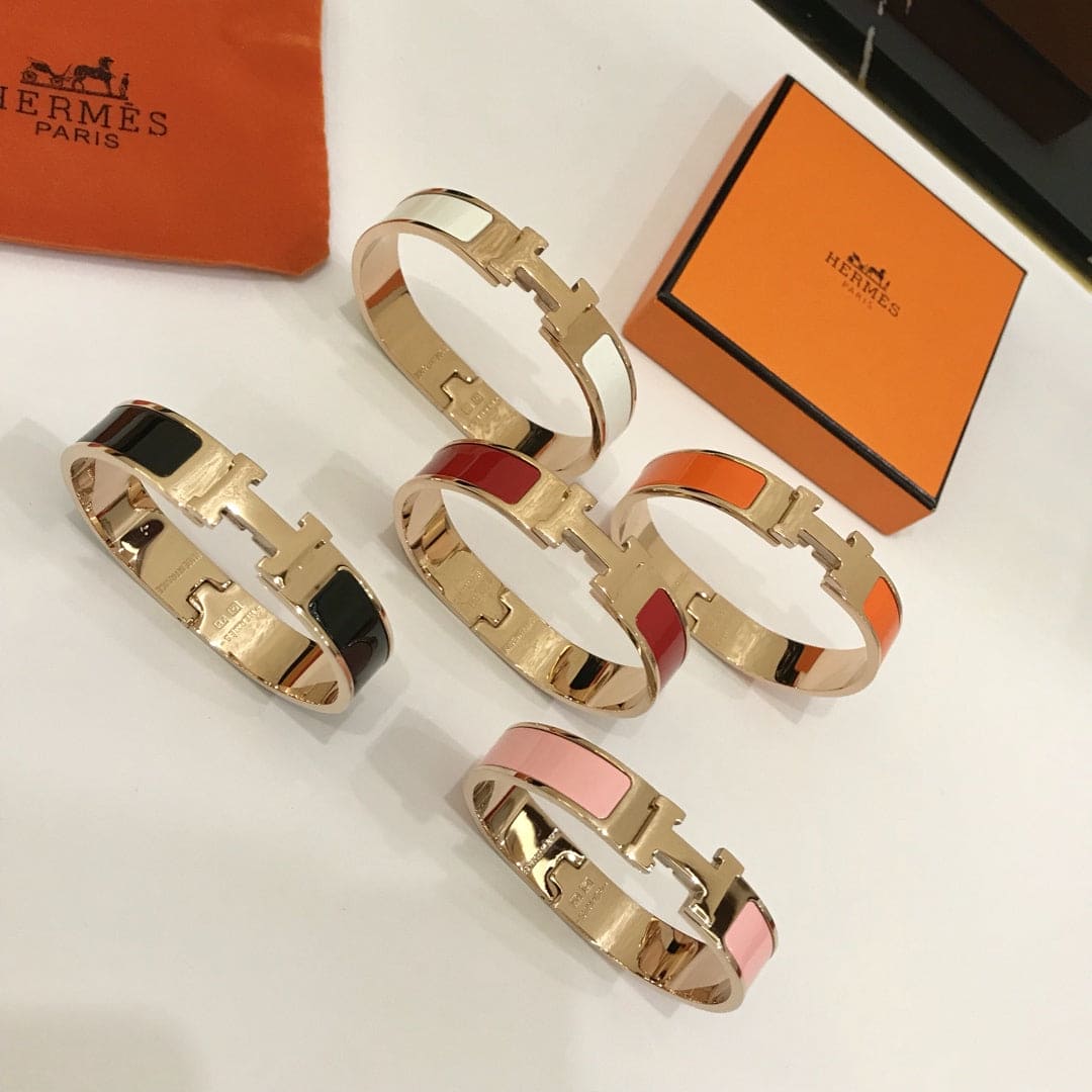 18K Clic H Black Bracelet