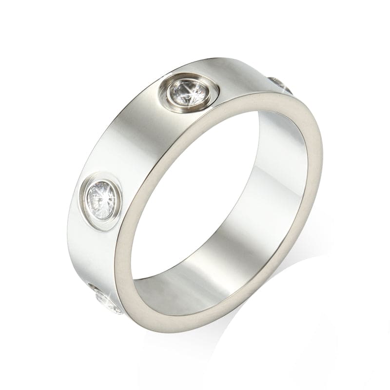 18K Love Wedding Six Diamonds Ring