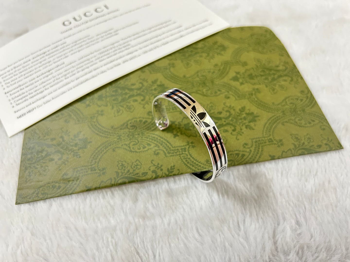 Double G x Ad Cuff Black Bracelet