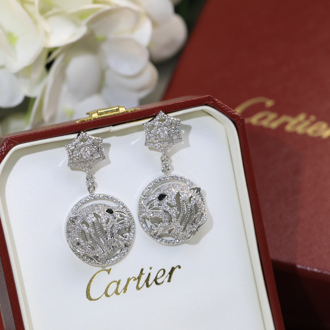 18k Panthère Head Earrings