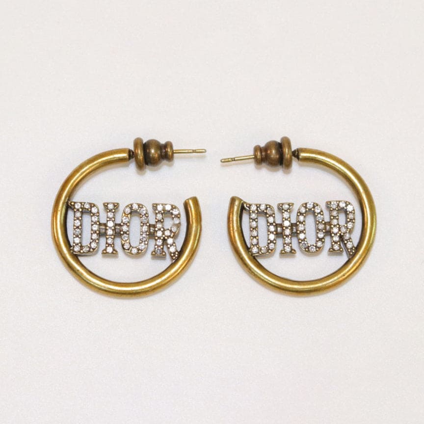 18K CD 30 Montaigne Hoop Earrings