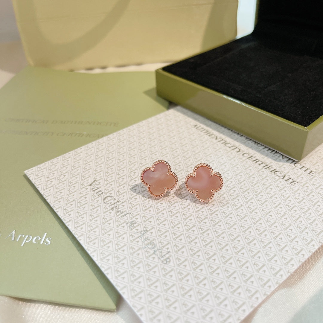 18K Magic Alhambra Pink Opale Earrings