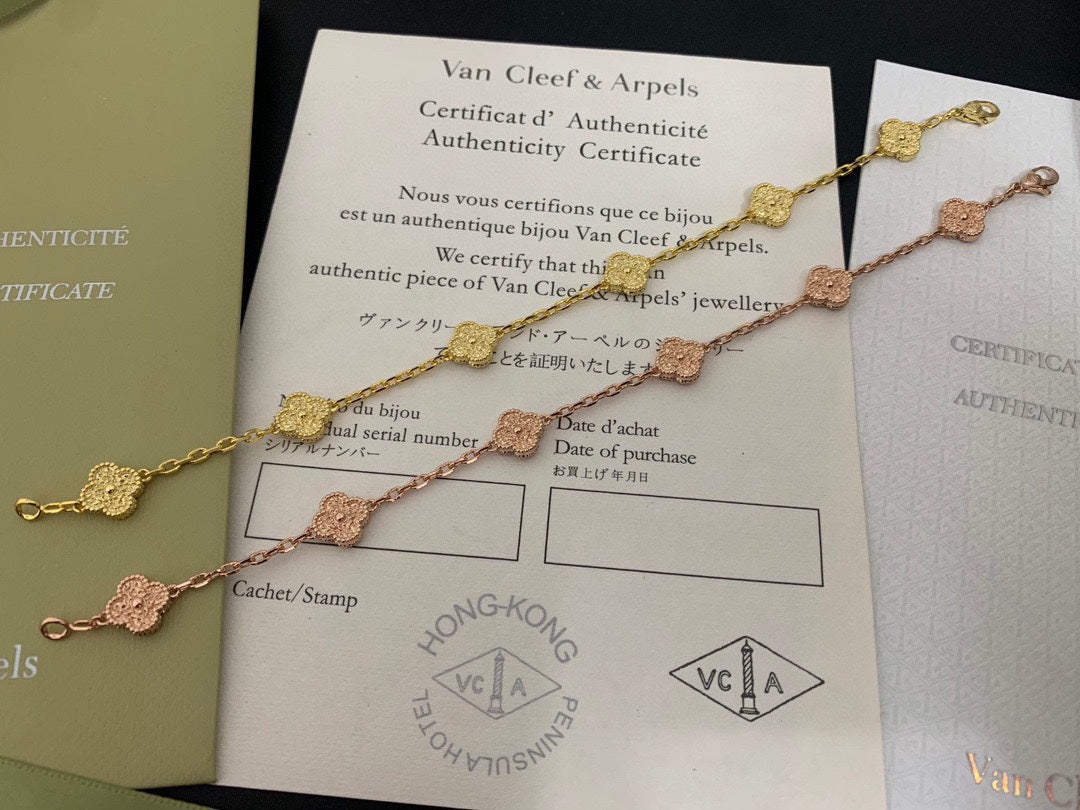 18K Sweet Alhambra Six Motifs Bracelet
