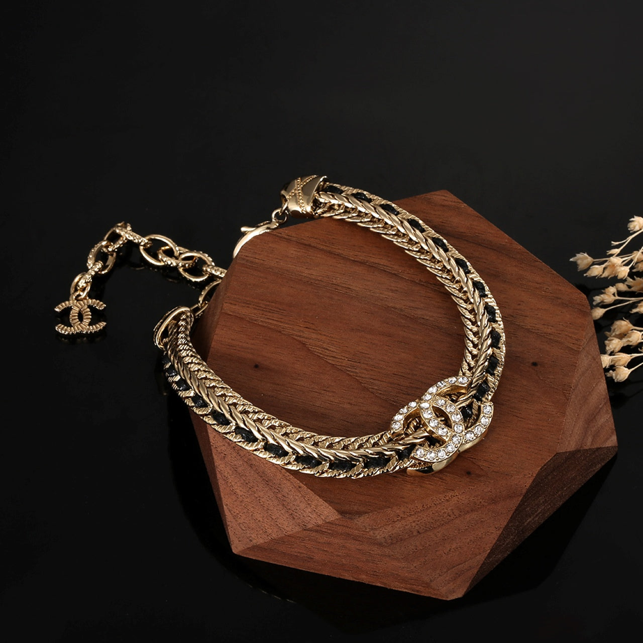 18K CC Strass Chain Bracelet