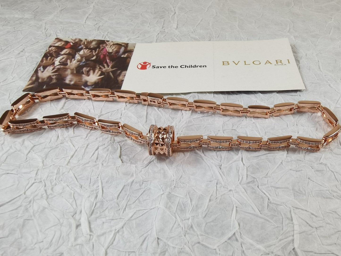 18K B.ZERO1 Diamonds Chain Link Necklace