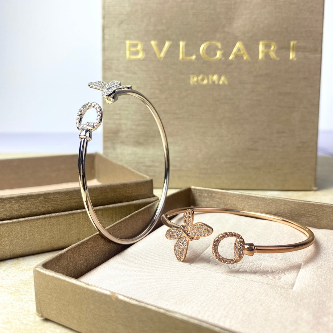 18K Double G Flora Bangle Diamond Bracelet