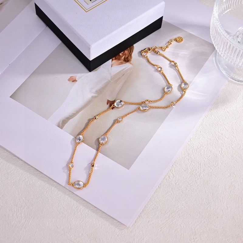 Miu Metal Crystals Bracelet