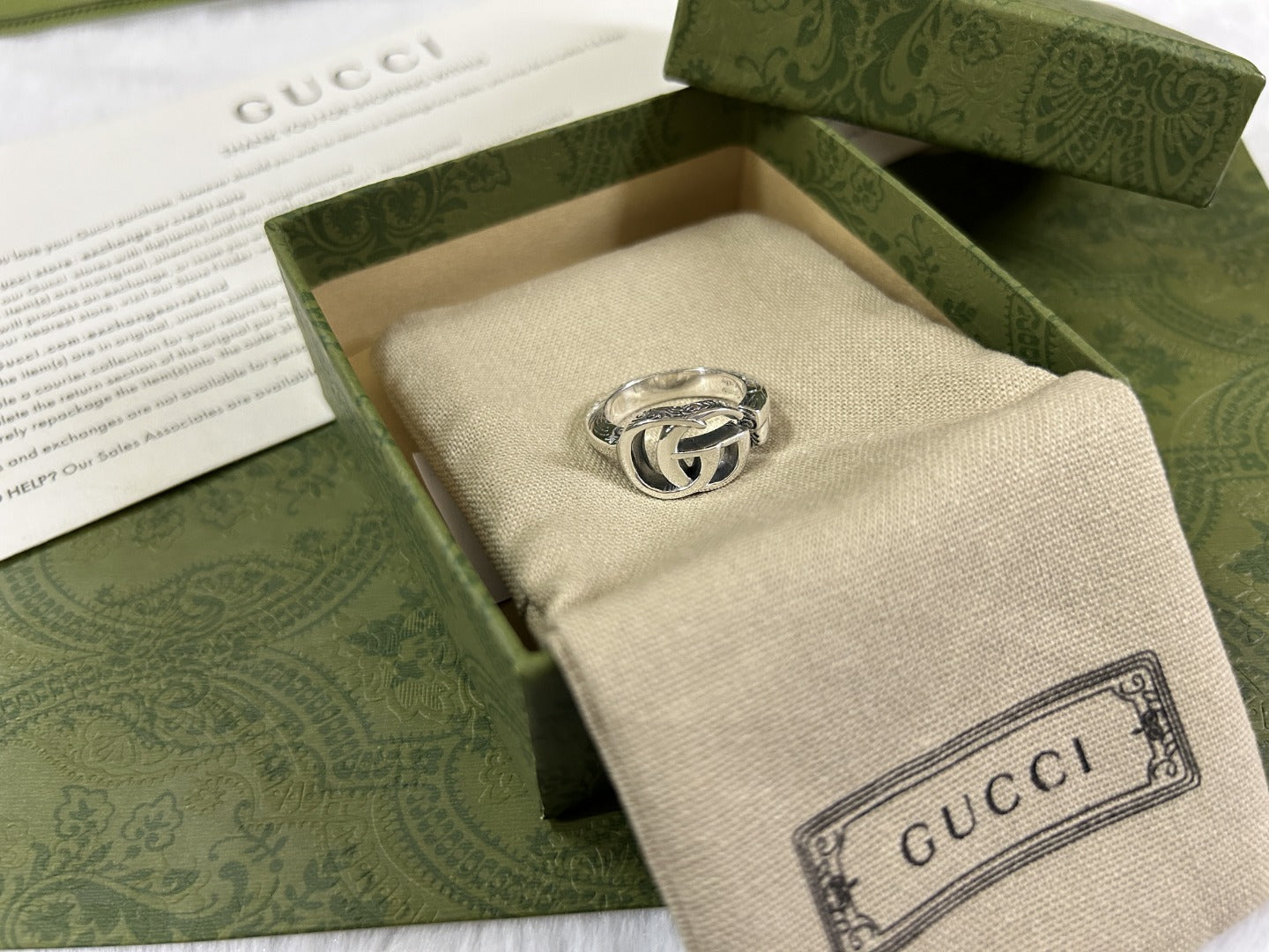 Double G Marmont Key Open Ring