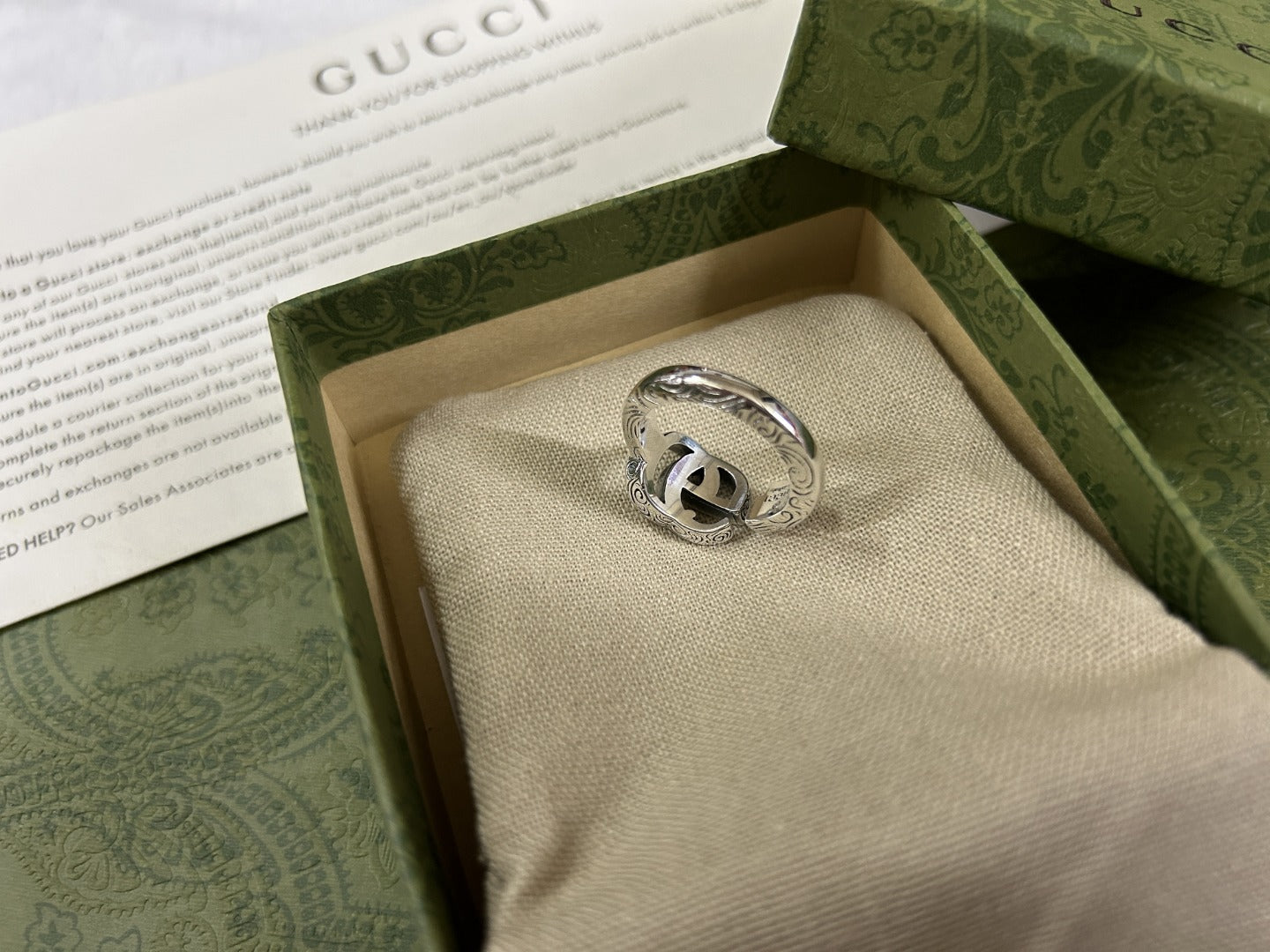 Double G Marmont Key Open Ring