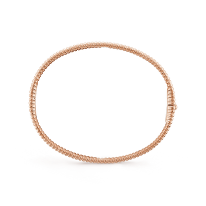 18K Rose Gold Perlée Signature Bracelet