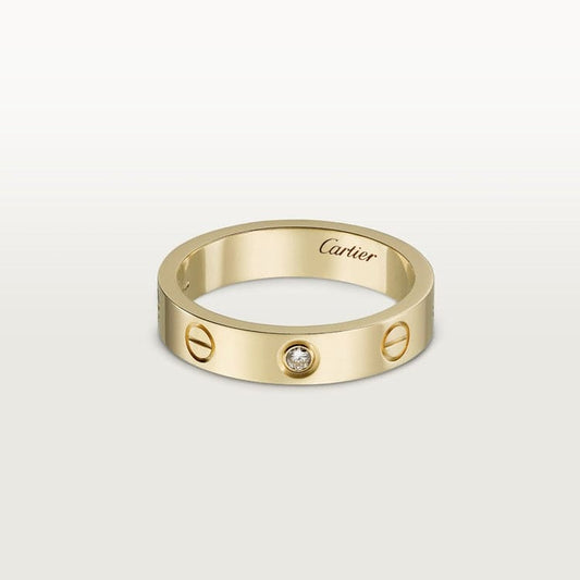 18K Cartier Love Wedding One Diamond Ring