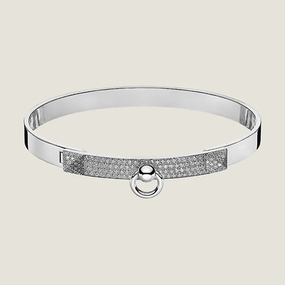 Bracelet H en diamant Collier De Chien 18 carats