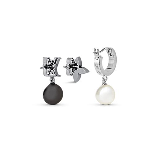 18K Louis Monogram Pearls Earrings