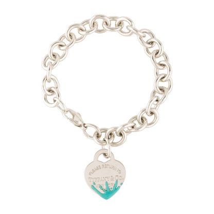 18K T Heart Tag Bracelet