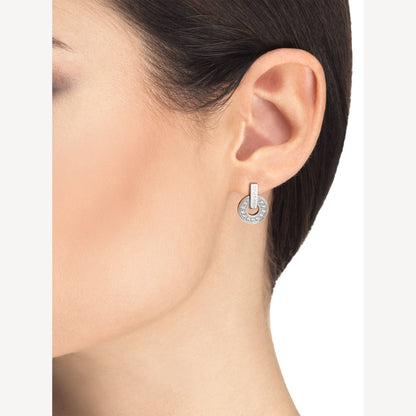 18K BV White Gold Earrings