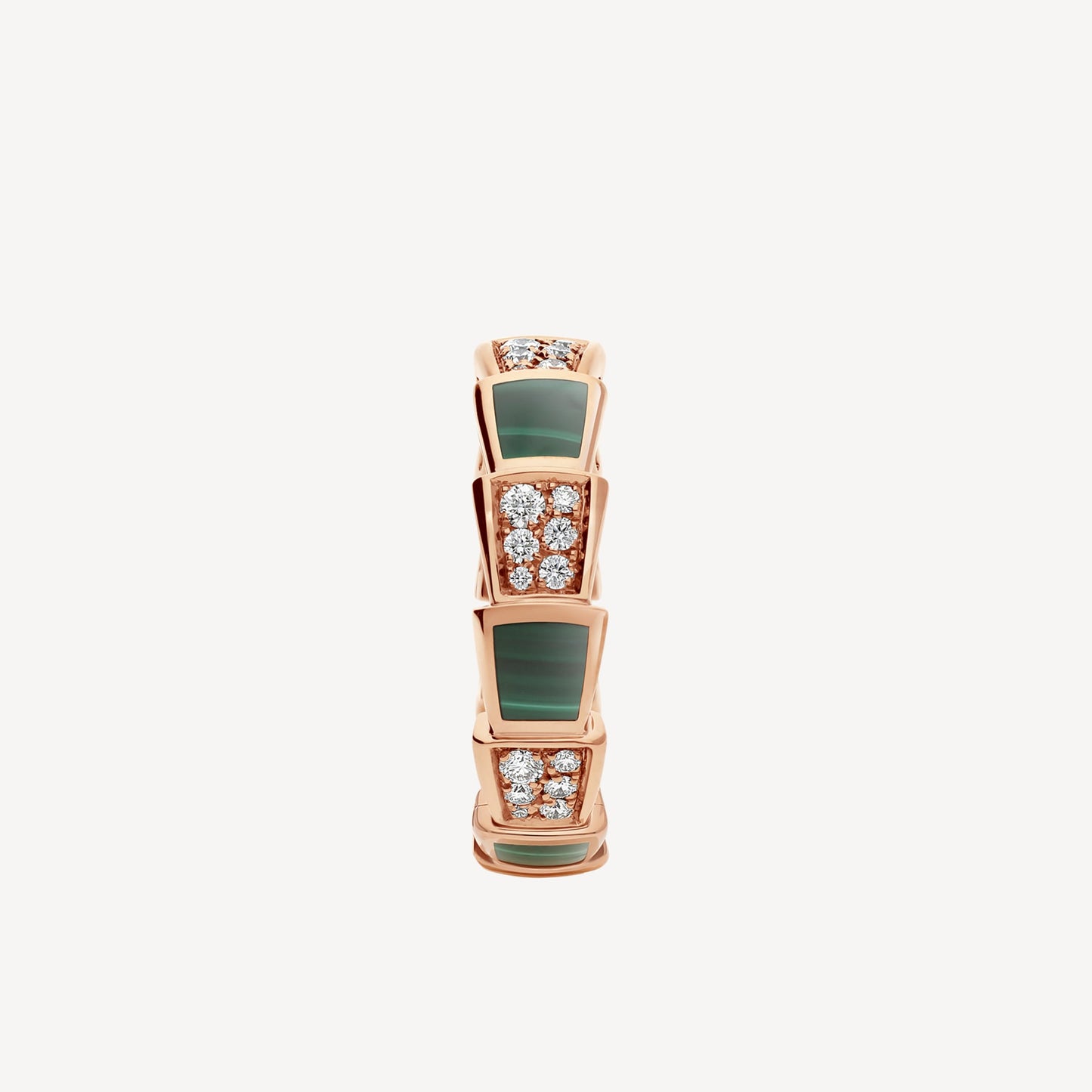 18K BV Serpenti Viper Malachite Ring