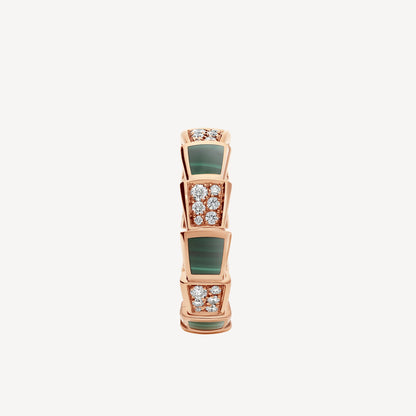 18K BV Serpenti Viper Malachite Ring