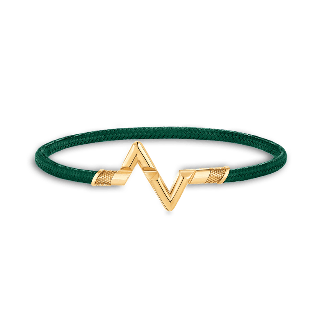 Bracelet Louis Volt Upside Down Play vert 18 carats