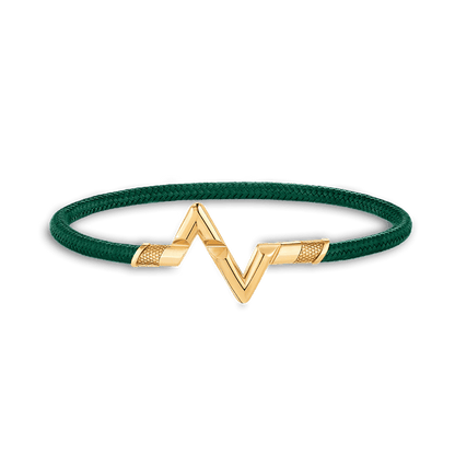 Bracelet Louis Volt Upside Down Play vert 18 carats