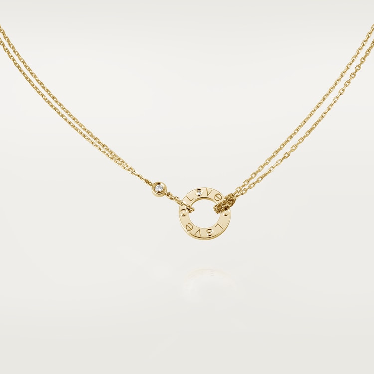 18K Cartier Love 2 Diamonds Necklace