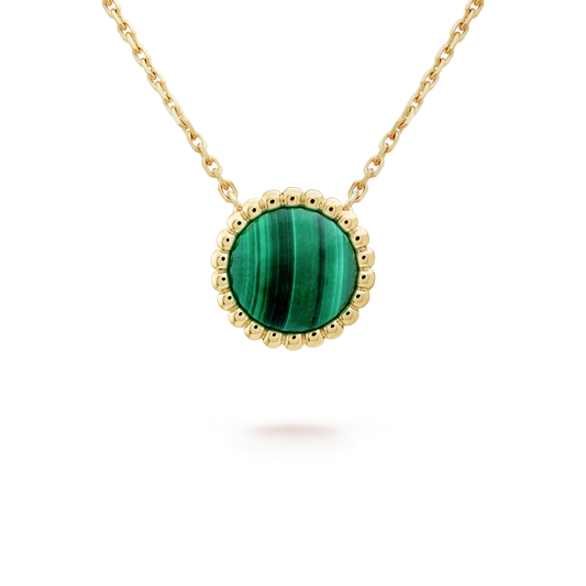 18K Van Cleef & Arpels Perlée couleurs Malachite Necklace