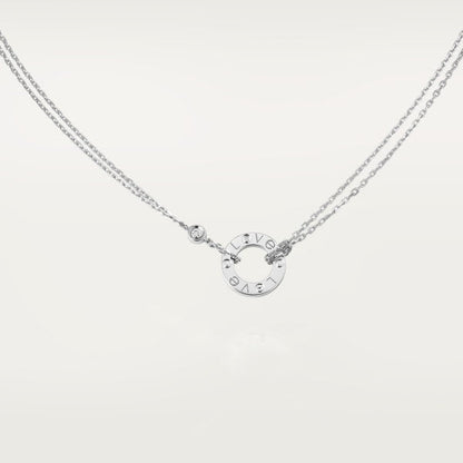 Collier de diamants d'amour 18 carats