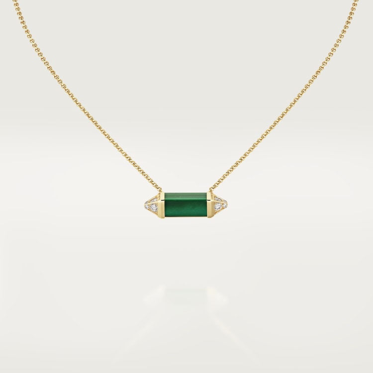 18K Cartier Les Berlingots De Cartier Malachite Necklace