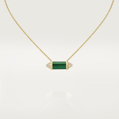 18K Cartier Les Berlingots De Cartier Malachite Necklace