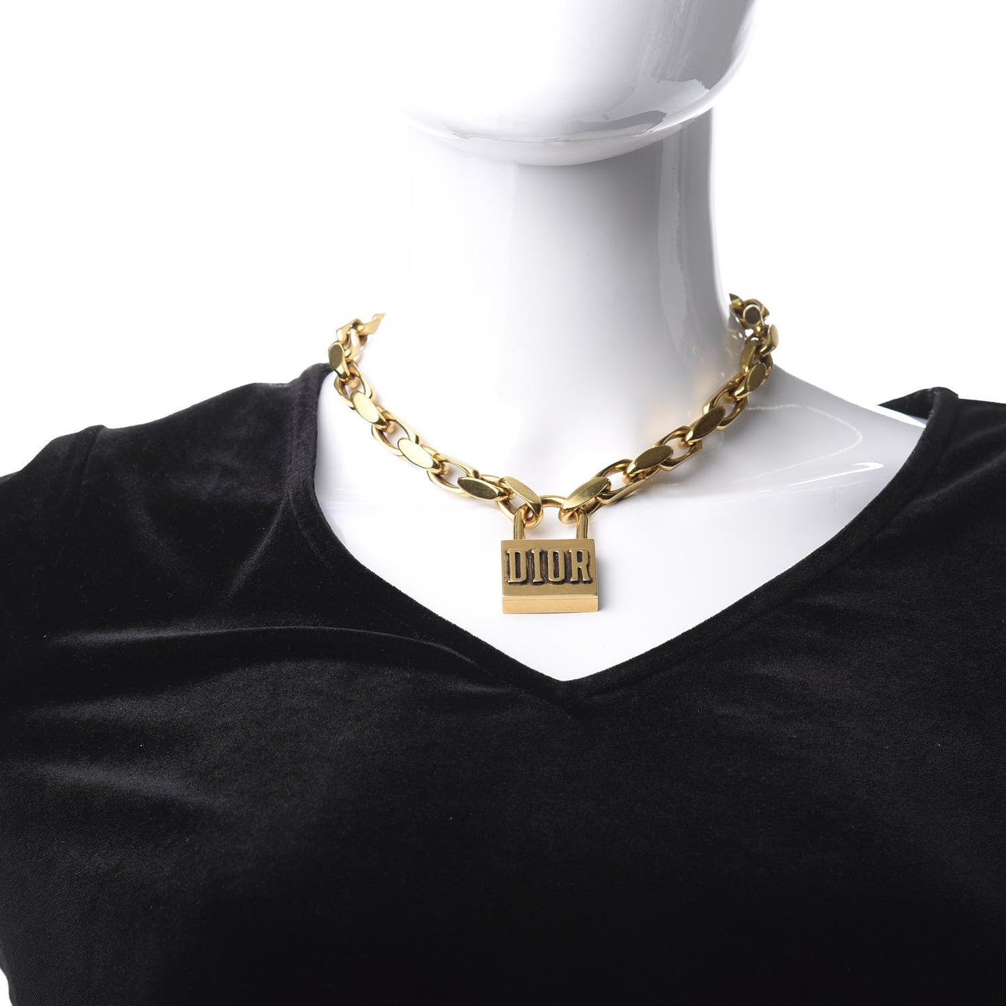 18K CD Lucky Locket Choker Necklace