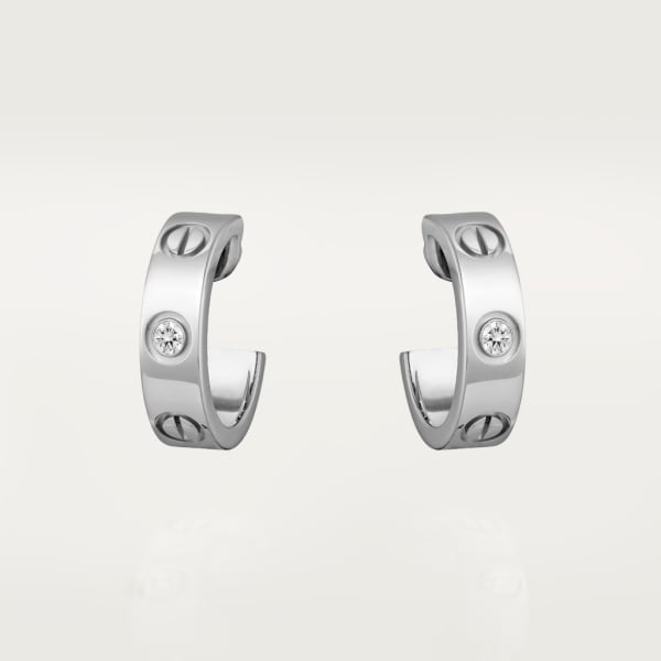 18k Cartier Love 2 Diamonds Earrings