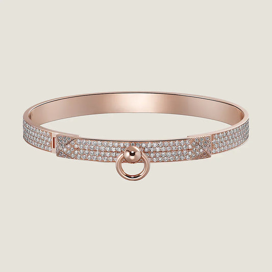 Bracelet H en diamant Collier De Chien 18 carats