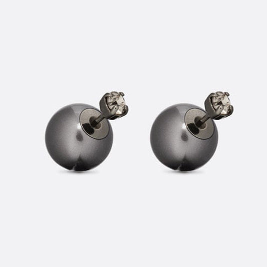 18k Dior Tribales Black Resin Pearls Earrings