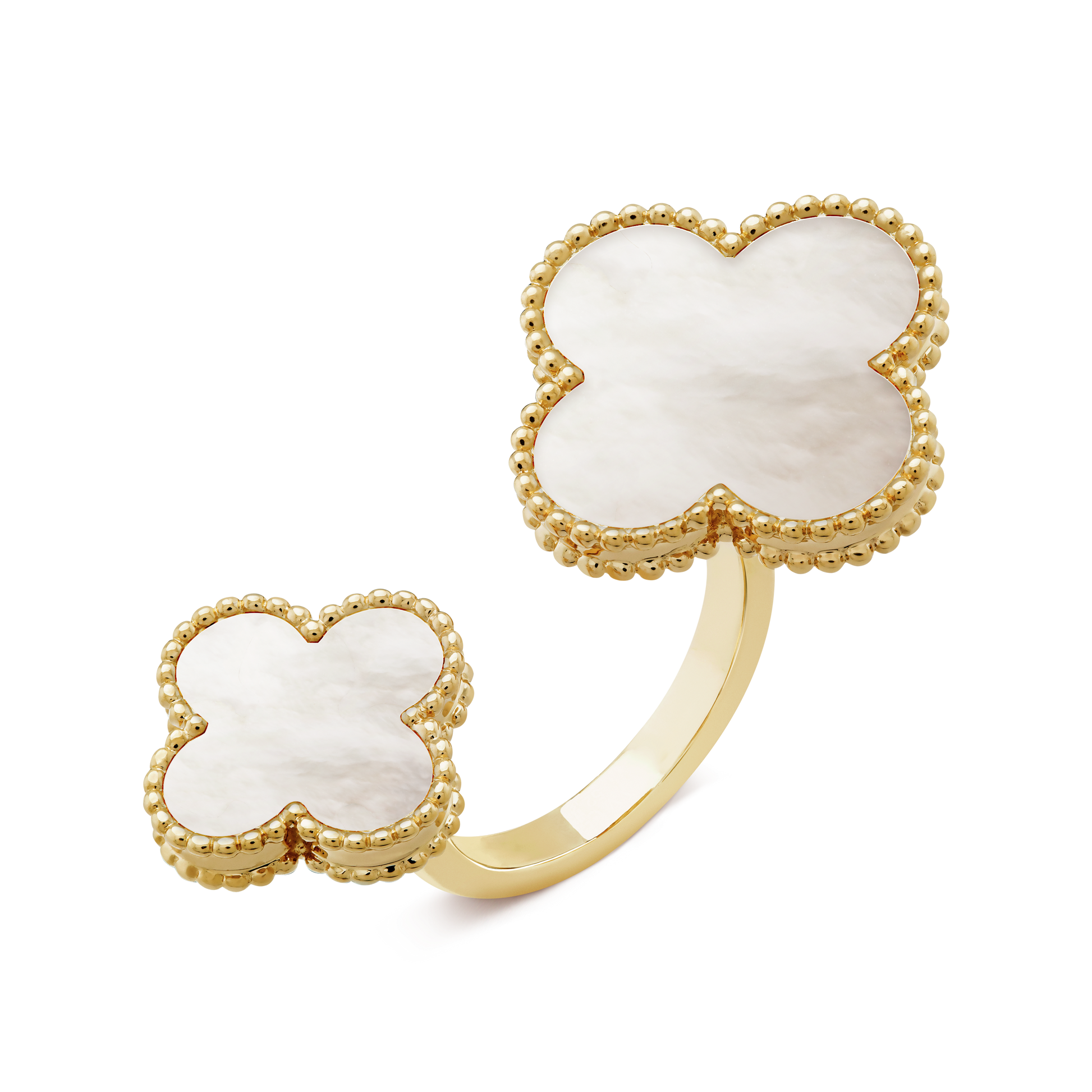 18K Van Cleef & Arpels VCA Magic Alhambra Pearls Ring