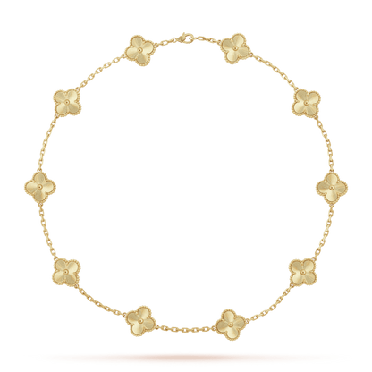 18K Van Cleef & Arpels Vintage Alhambra 10 Motifs Necklace