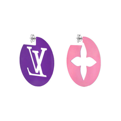 Boucles d'oreilles Louis Perfect Match rose/violet 18 carats