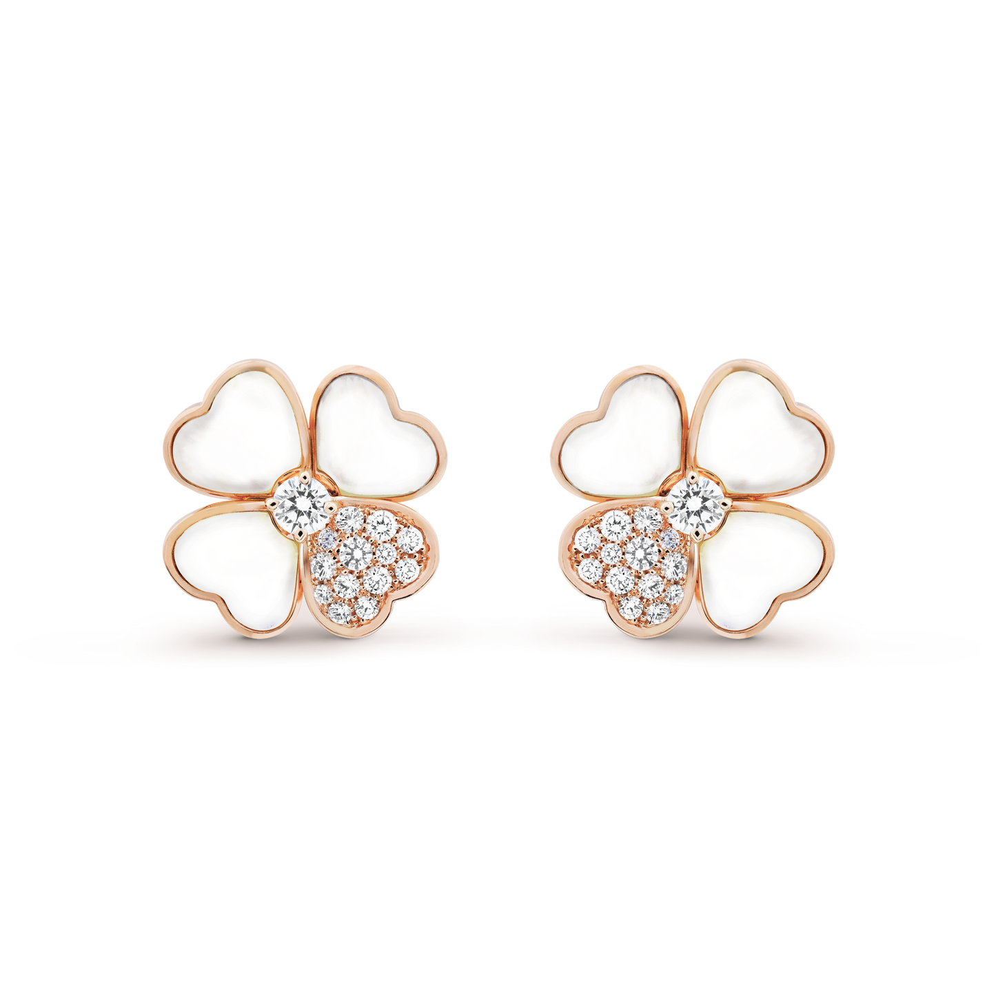 Boucles d'oreilles moyennes Cosmos 18 carats