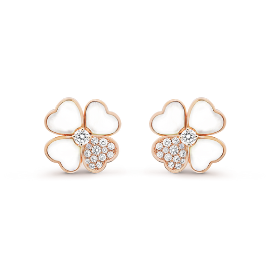 Boucles d'oreilles moyennes Cosmos 18 carats