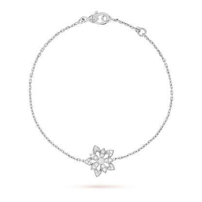 18K Van Cleef & Arpels Lotus Openwork Pendant Bracelet