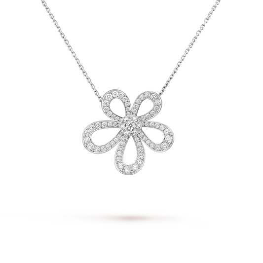 18K Flowerlace Pendant Necklace