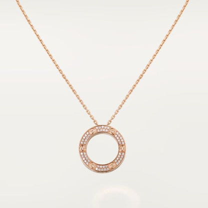 18K Cartier Love Diamond-Paved Necklace