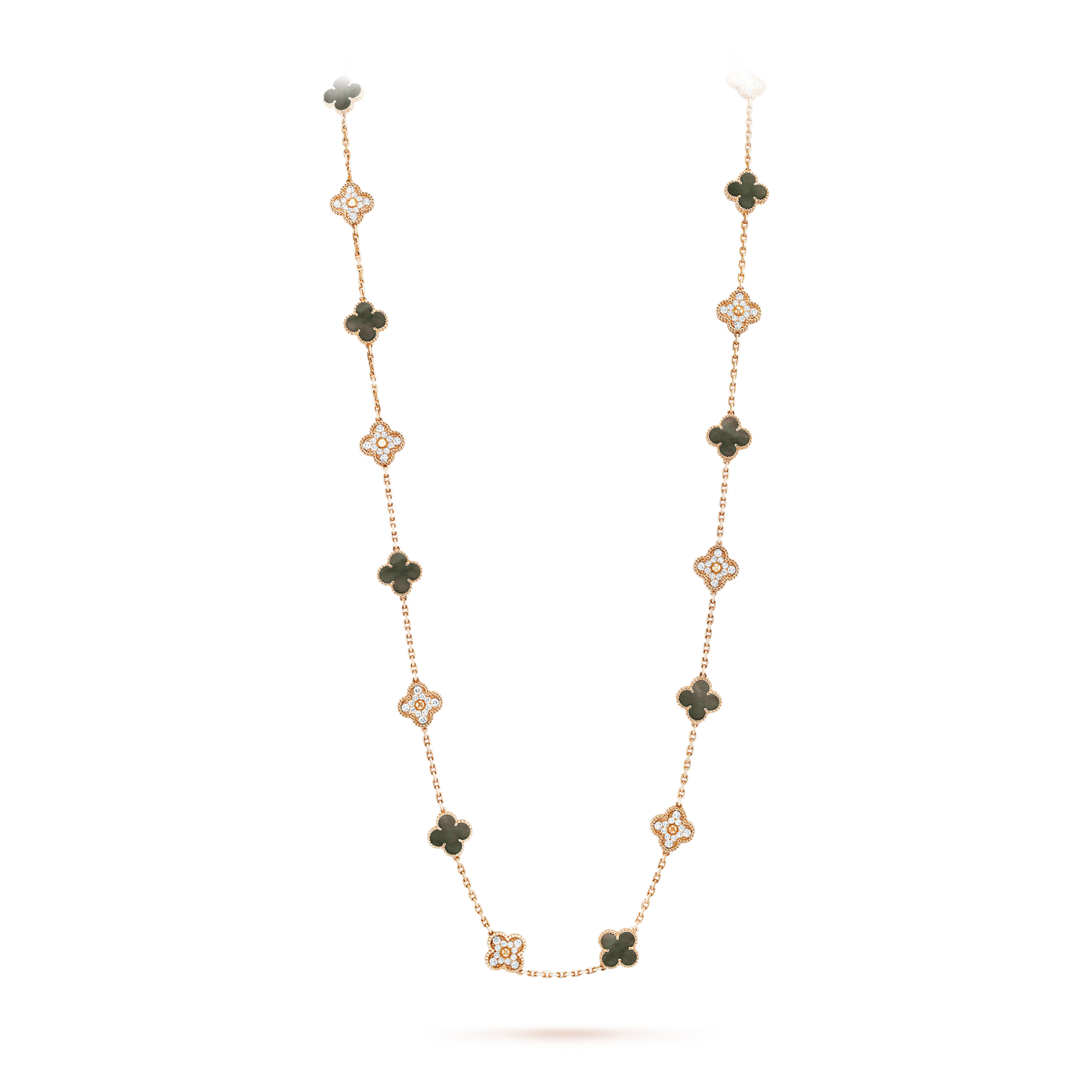 18K Vintage Alhambra 20 Motifs Long Necklace