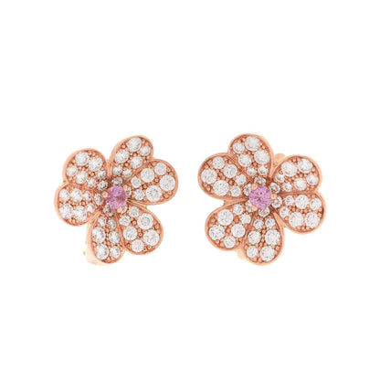 Boucles d'oreilles Frivole en saphir rose 18 carats