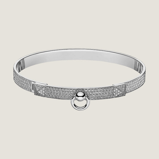 Bracelet H en diamant Collier De Chien 18 carats