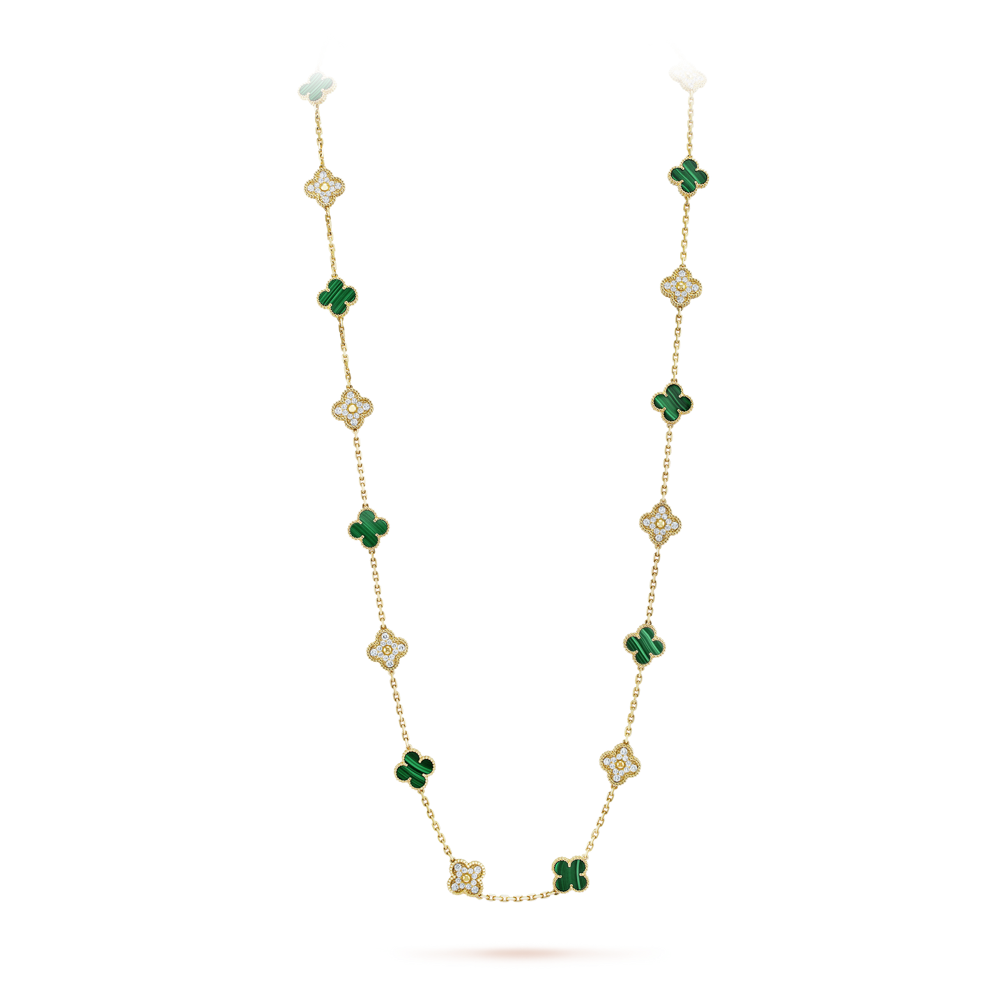 18K Vintage Alhambra 20 Motifs Long Clover Necklace