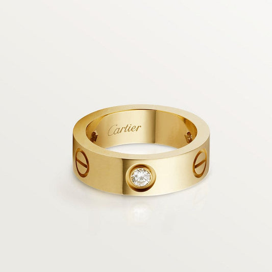 18K Cartier Love Wedding Three Diamonds Ring